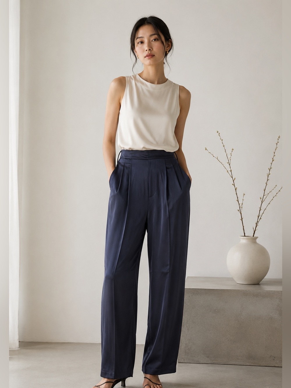 51☺️Jaeger 100% Silk pant